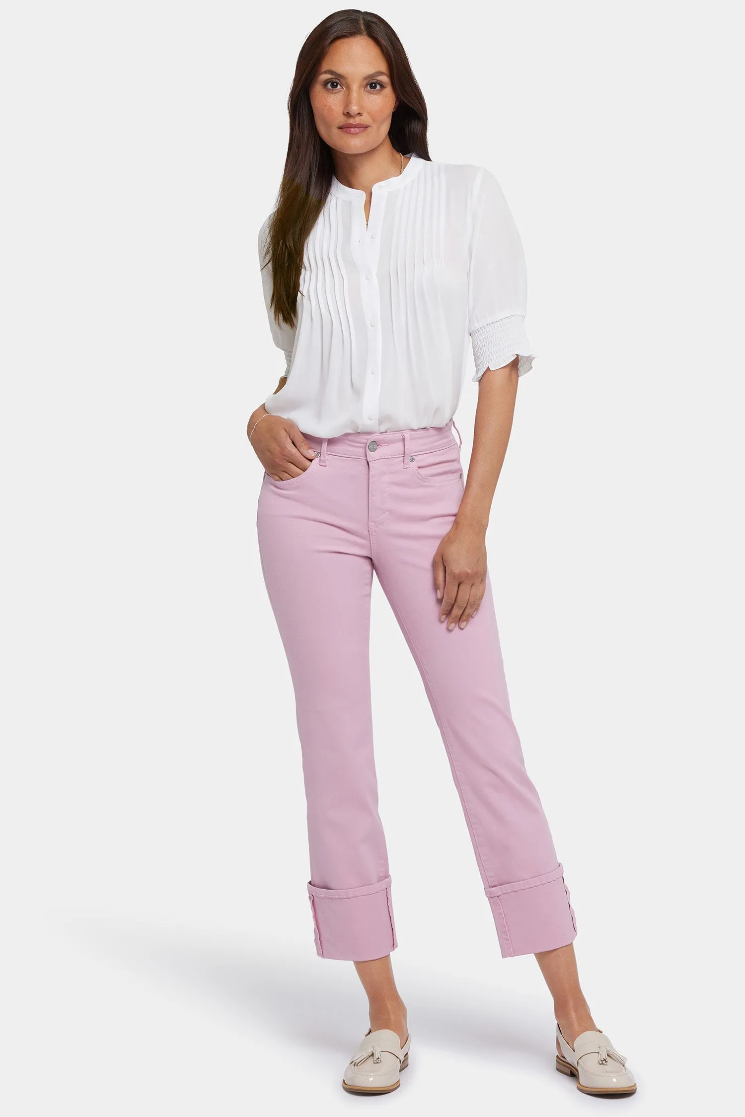 Marilyn Straight Jeans In Petite - Pink Nectar