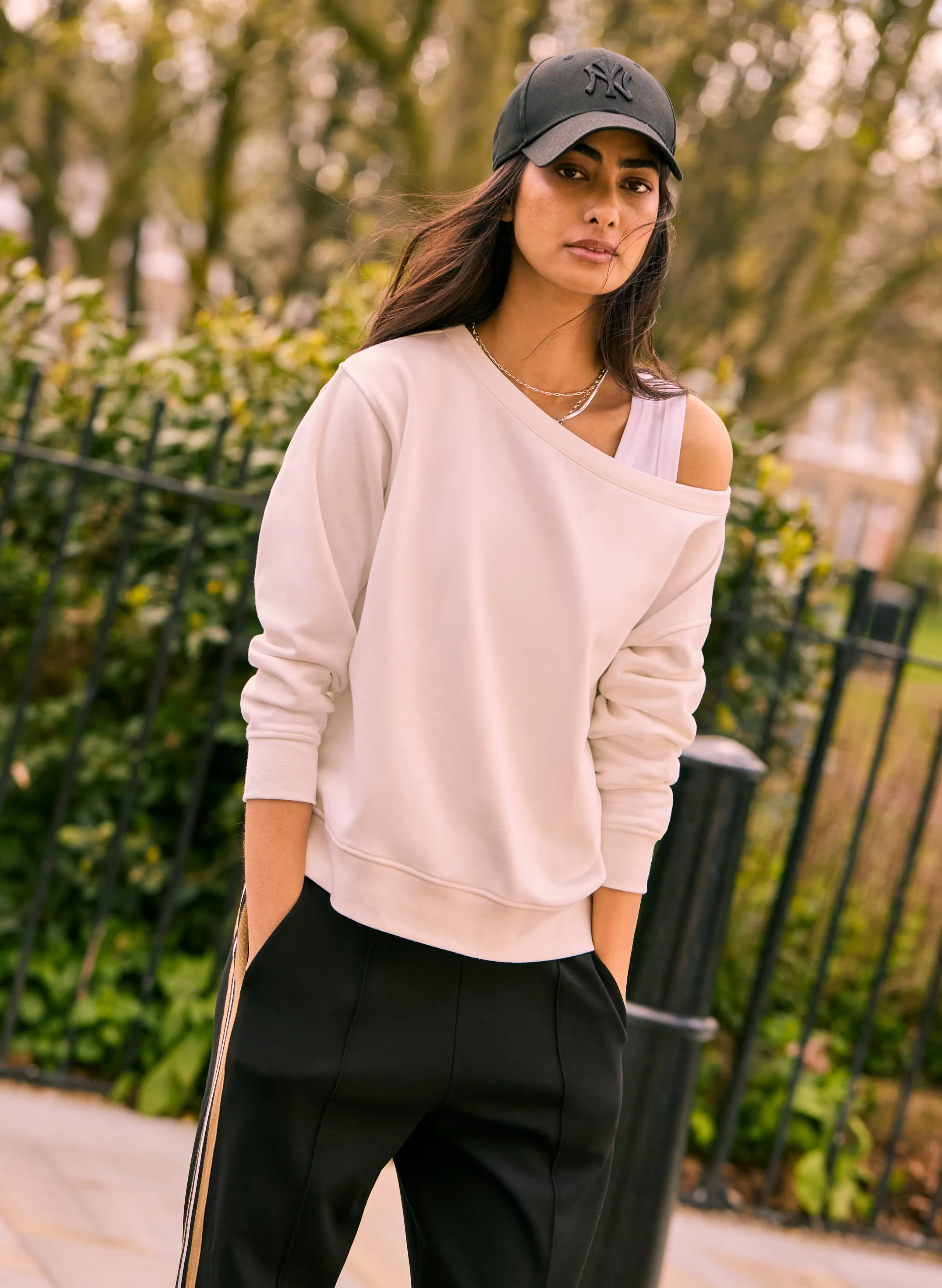 Marjorie Side Stripe Ponte Trousers