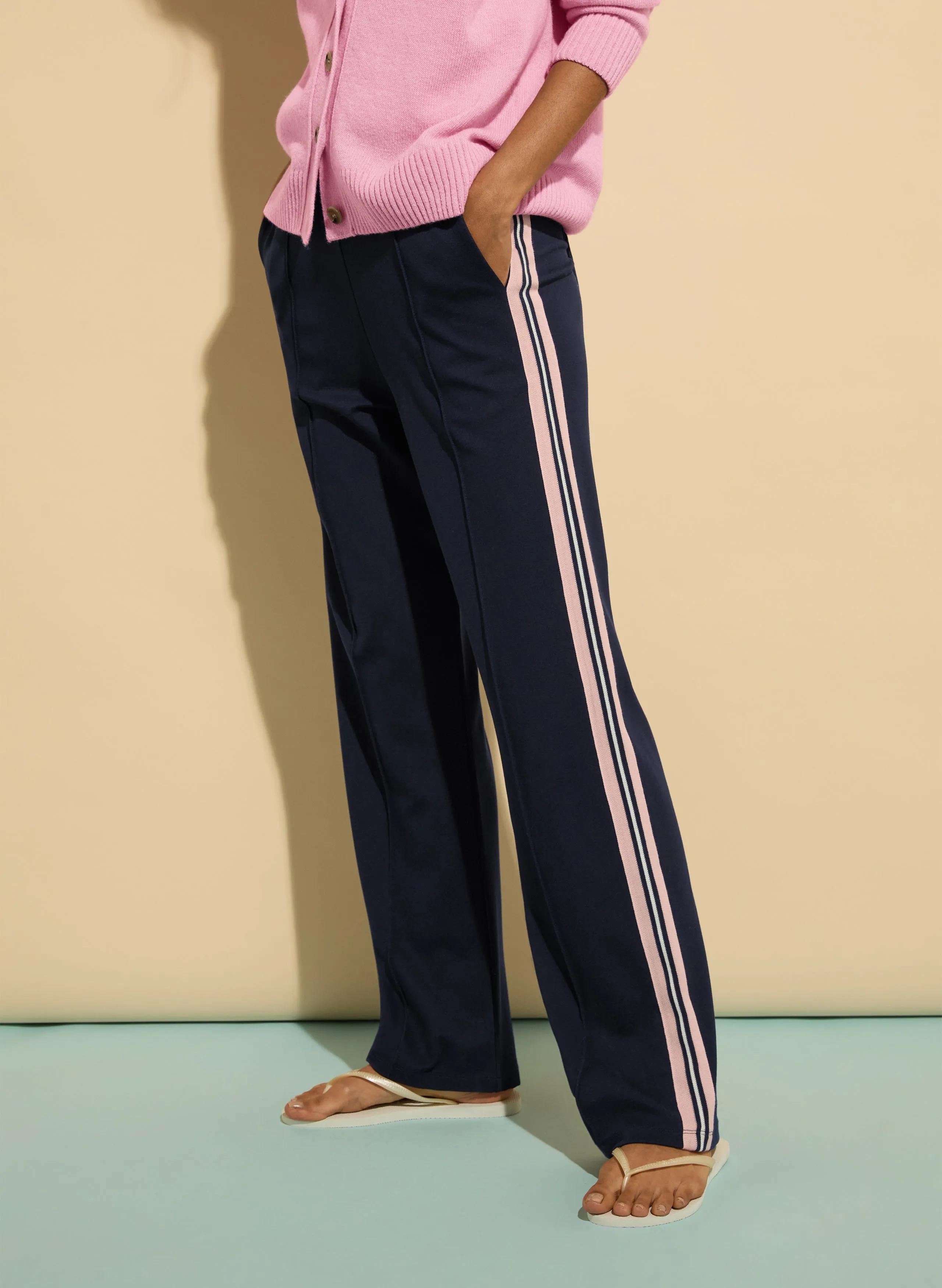 Marjorie Side Stripe Ponte Trousers