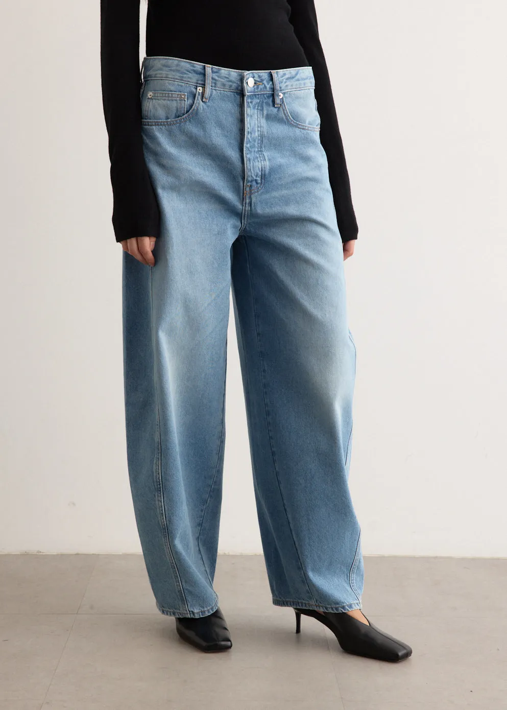 Mid Rise Balloon Jeans