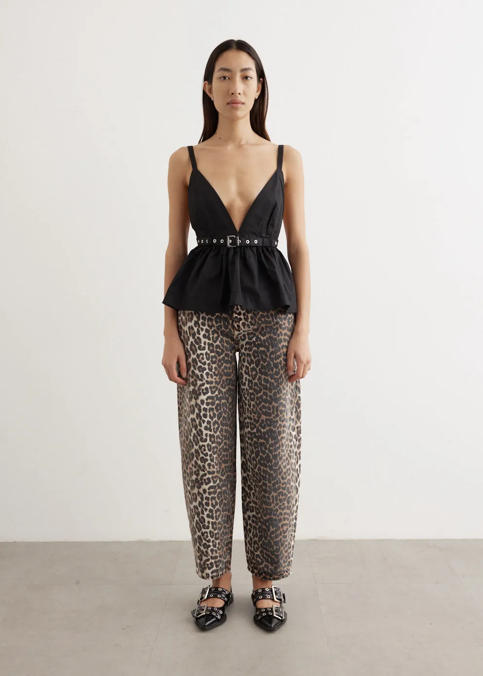 Print Denim Stary Jeans