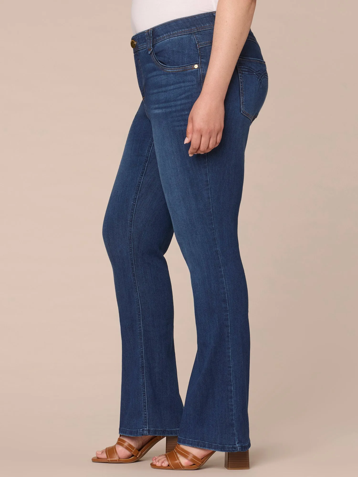 "Ab"solution® Blue Denim Plus Itty Bitty Bootcut Jeans