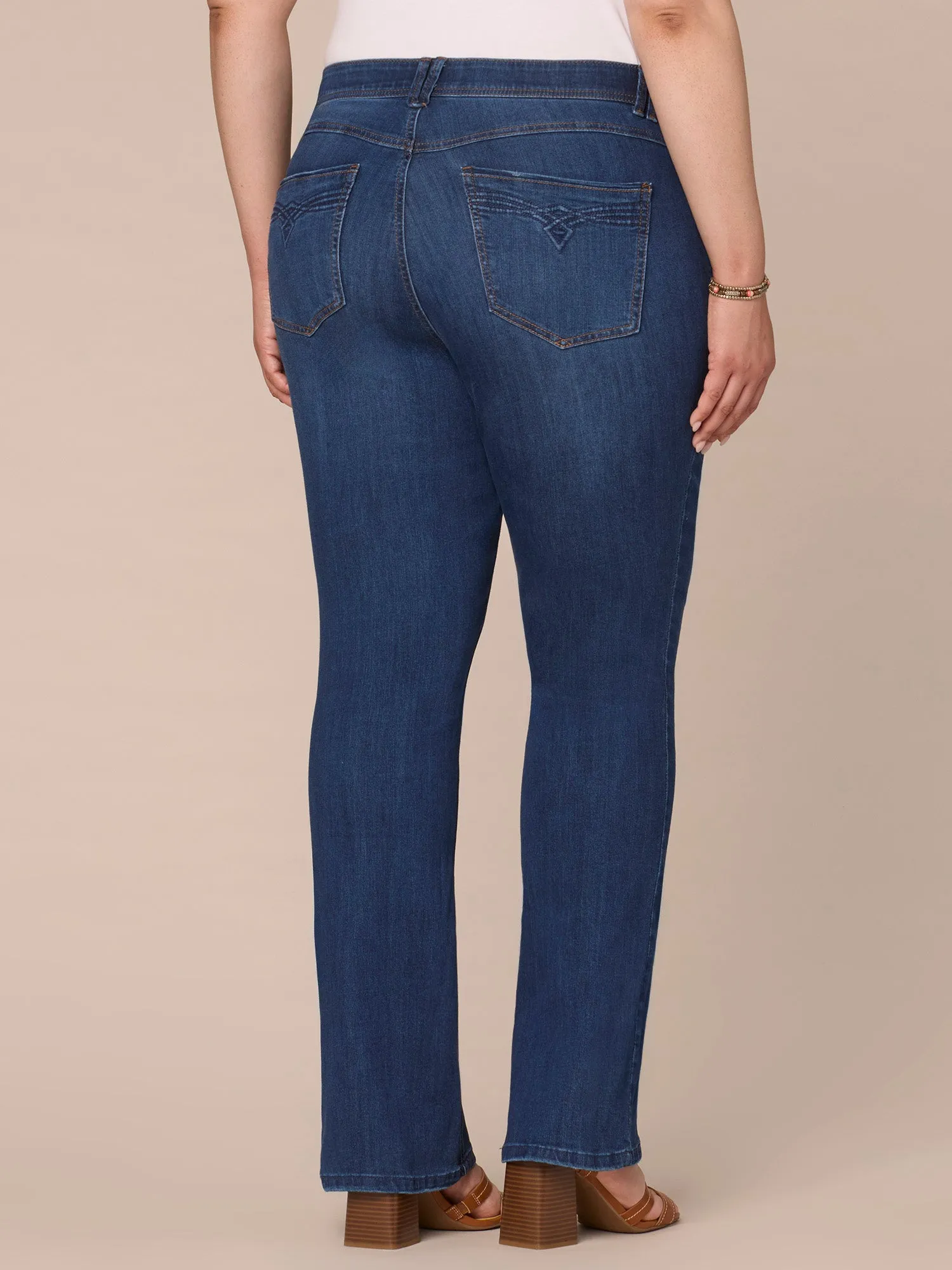 "Ab"solution® Blue Denim Plus Itty Bitty Bootcut Jeans
