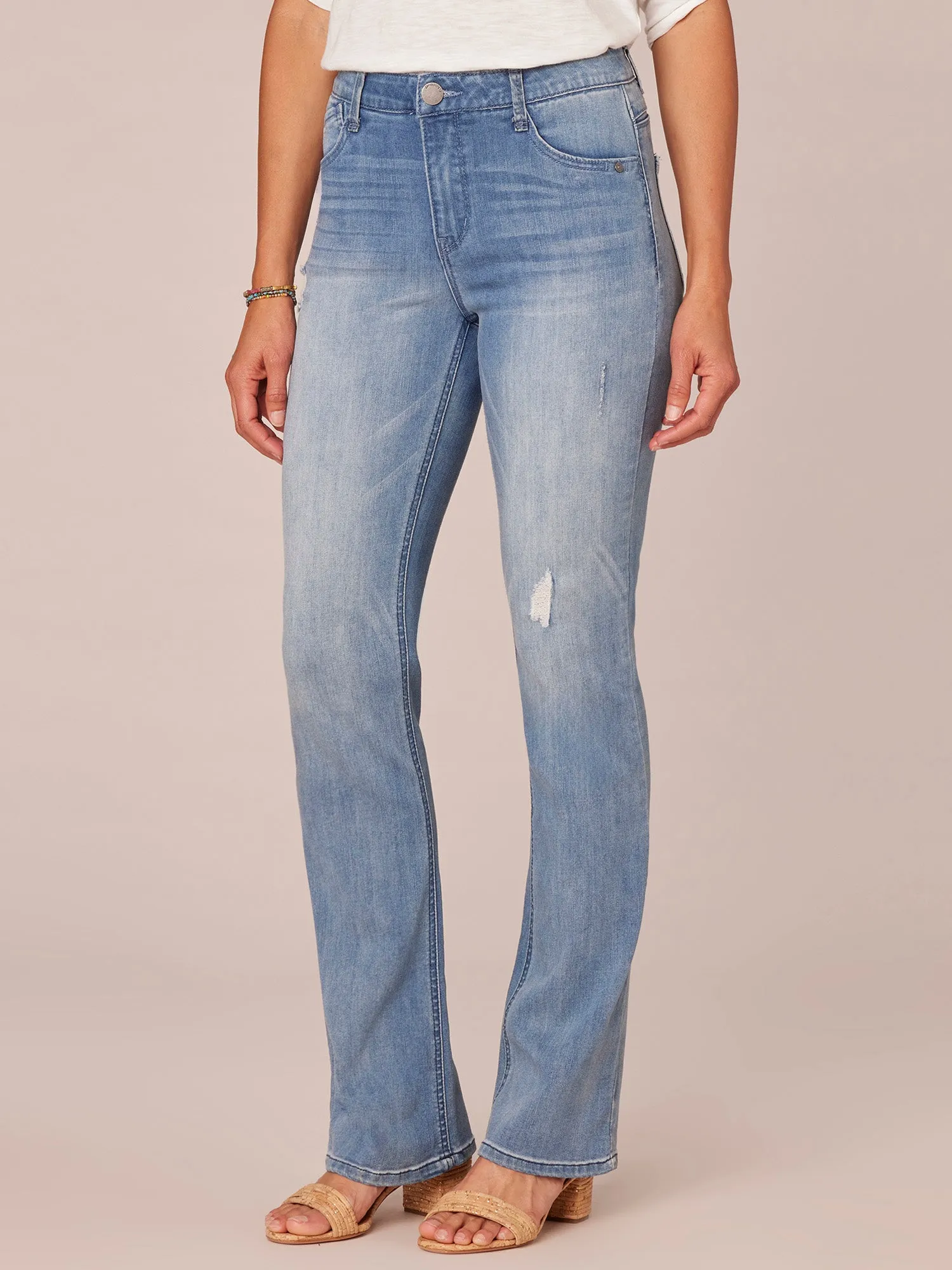 "Ab"solution® High Rise 34" Inseam Light Blue Tall Bootcut Jean