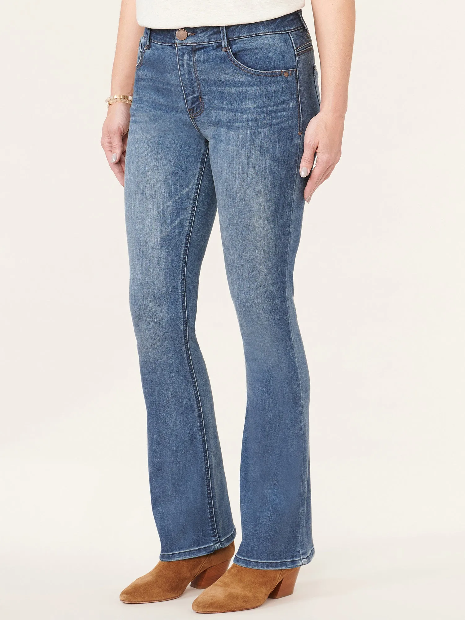 "Ab"solution® High Rise Artisanal Petite Itty Bitty Boot Jean