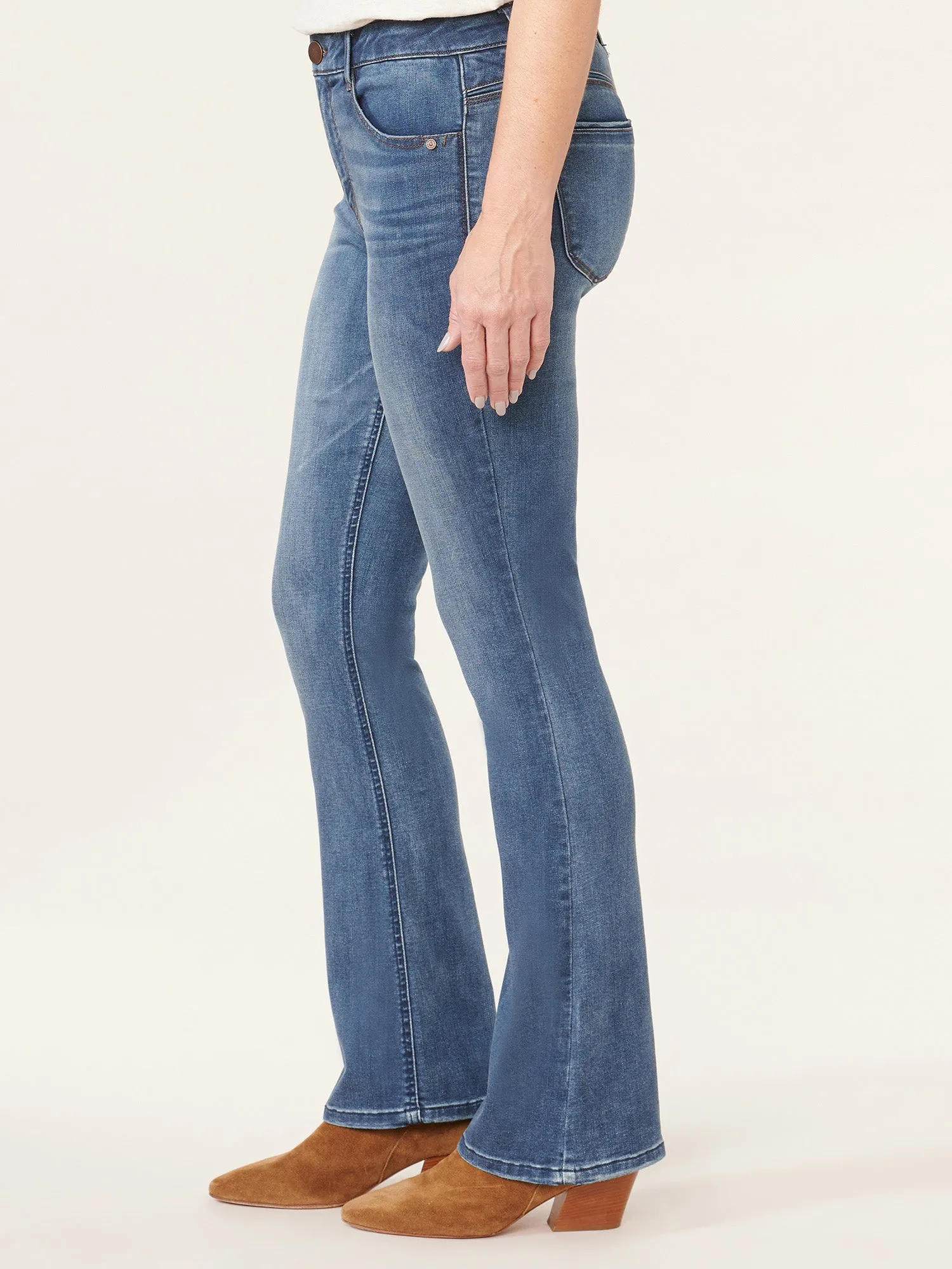 "Ab"solution® High Rise Artisanal Petite Itty Bitty Boot Jean