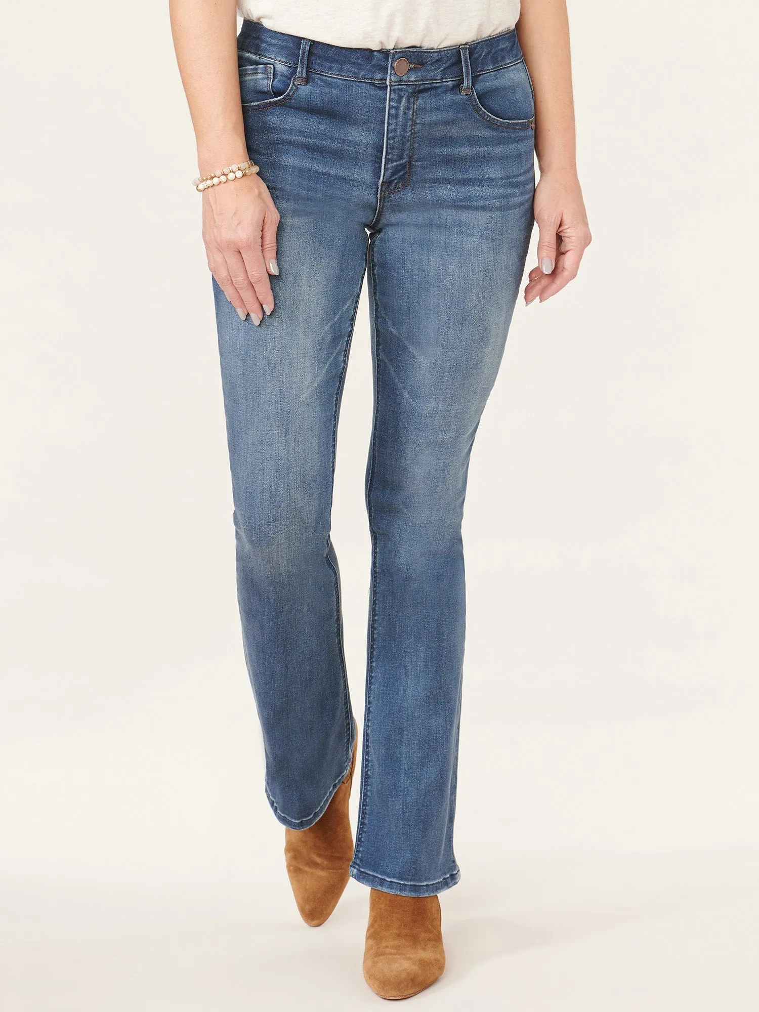 "Ab"solution® High Rise Artisanal Petite Itty Bitty Boot Jean
