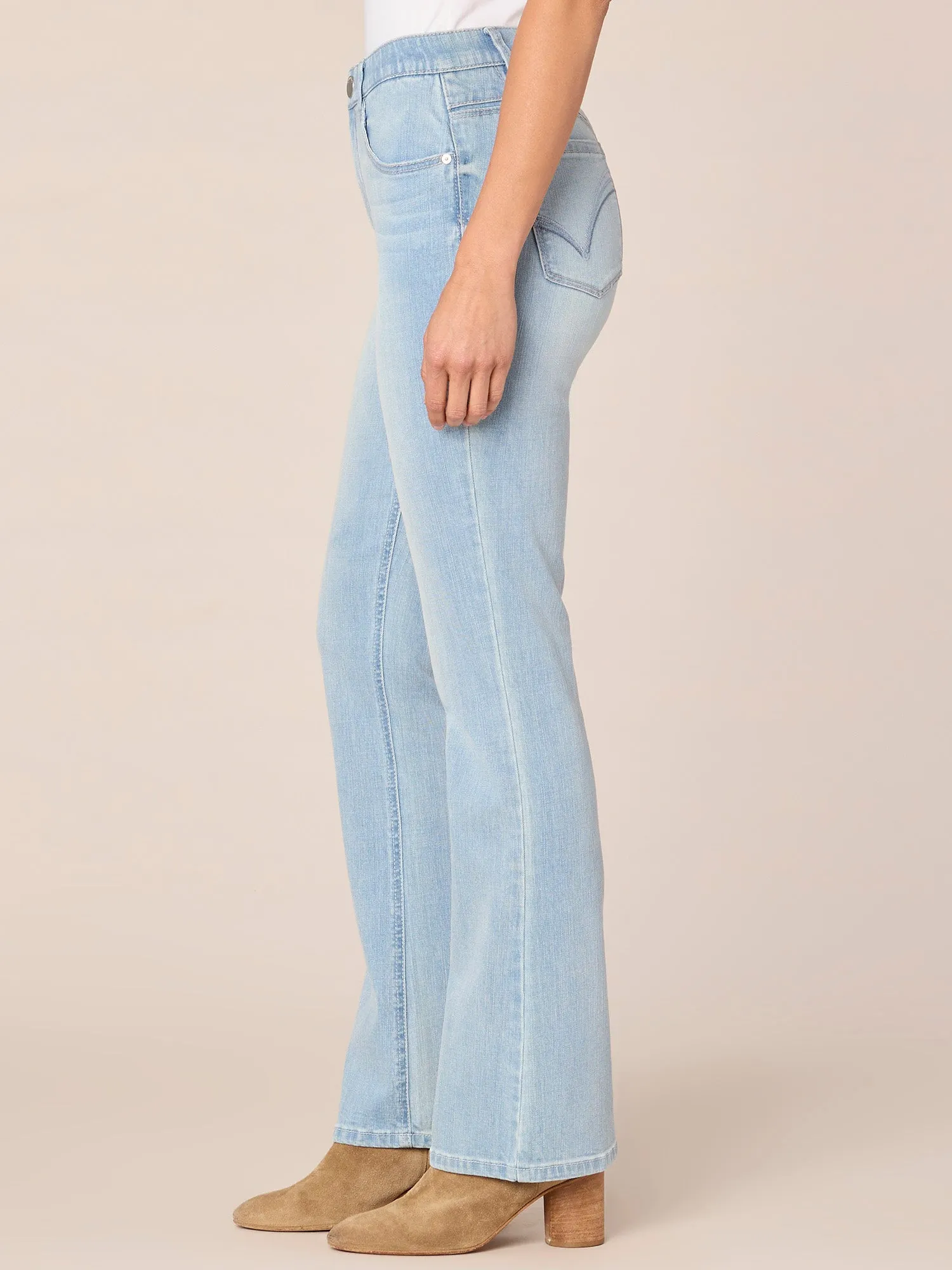 "Ab"solution High Rise Cascading D Itty Bitty Boot Petite Jeans