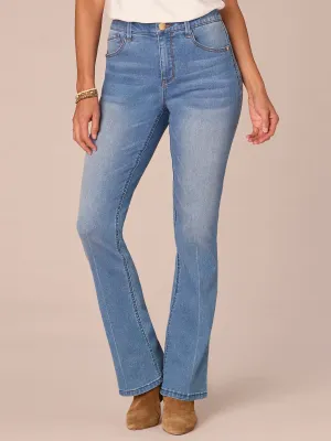 "Ab"solution High Rise Cascading D Pocket Itty Bitty Boot Petite Jeans
