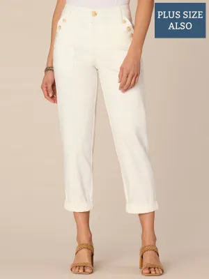 "Ab"solution High Rise Cuffed Plus Size Straight Leg Jeans