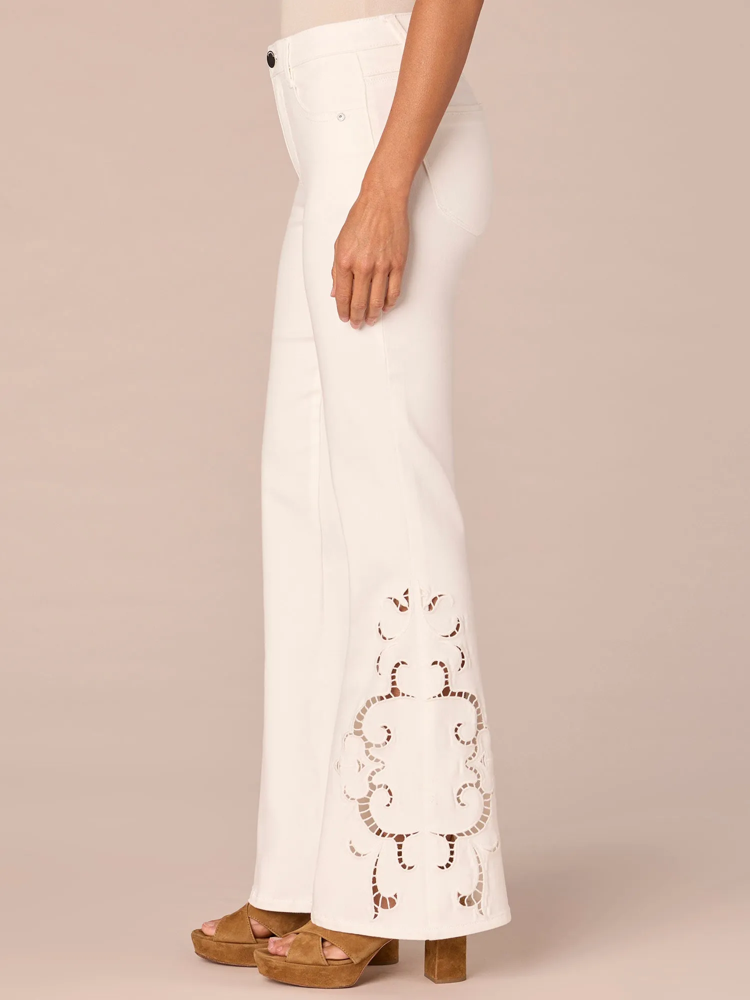 "Ab"solution High Rise Out There Flare Jeans with Die Cut Side