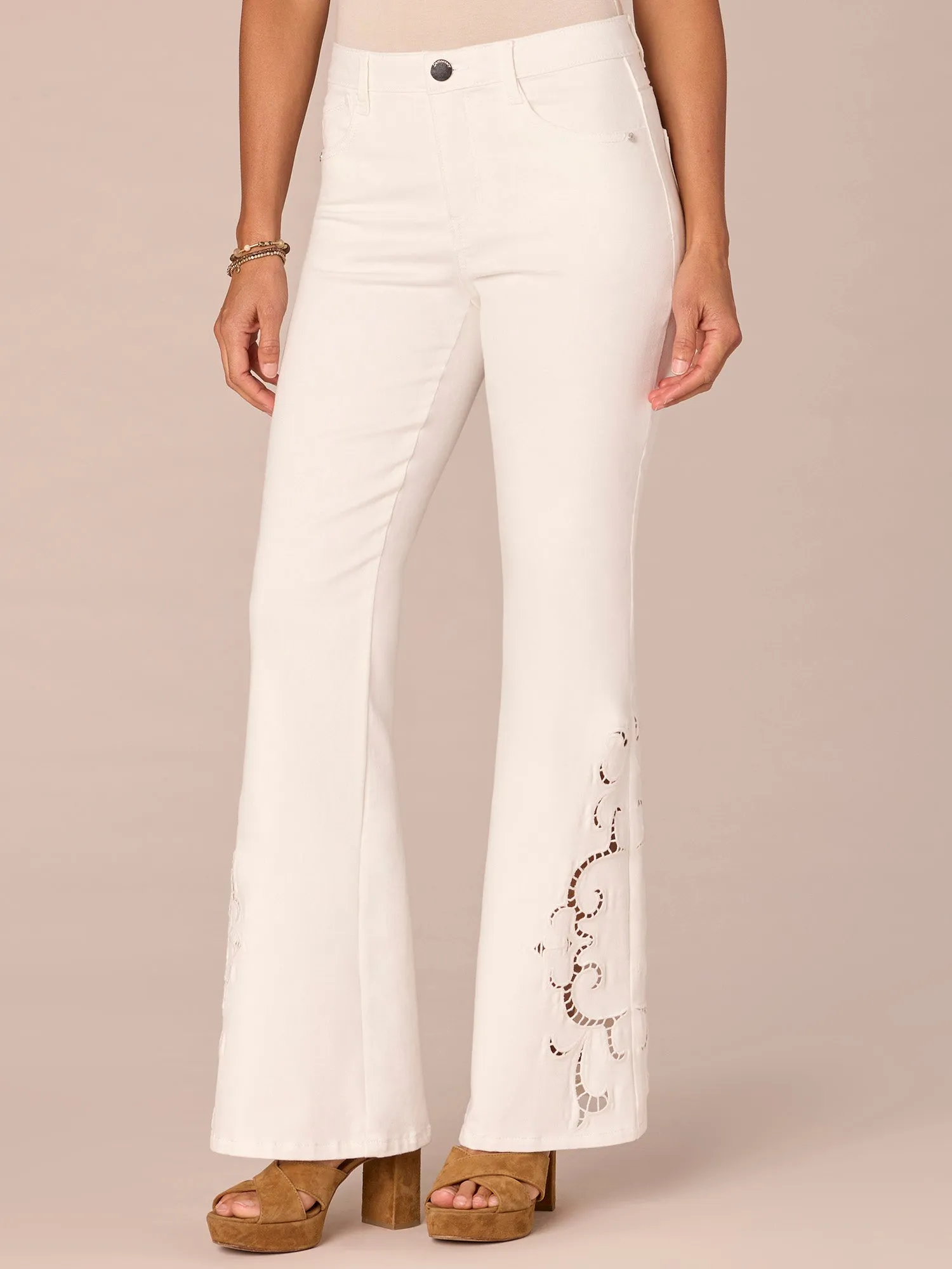 "Ab"solution High Rise Out There Flare Jeans with Die Cut Side