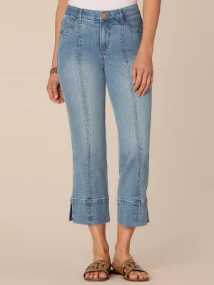 "Ab"solution High Rise Petite Kick Flare Jeans with Center Seam
