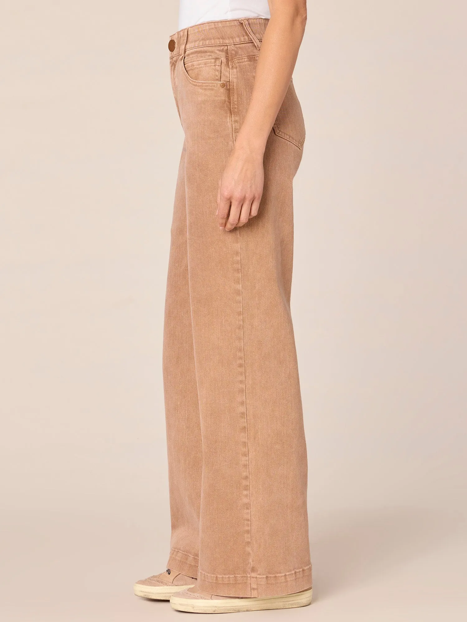 "Ab"solution High Rise Wide Leg Jeans with Round Front Pockets