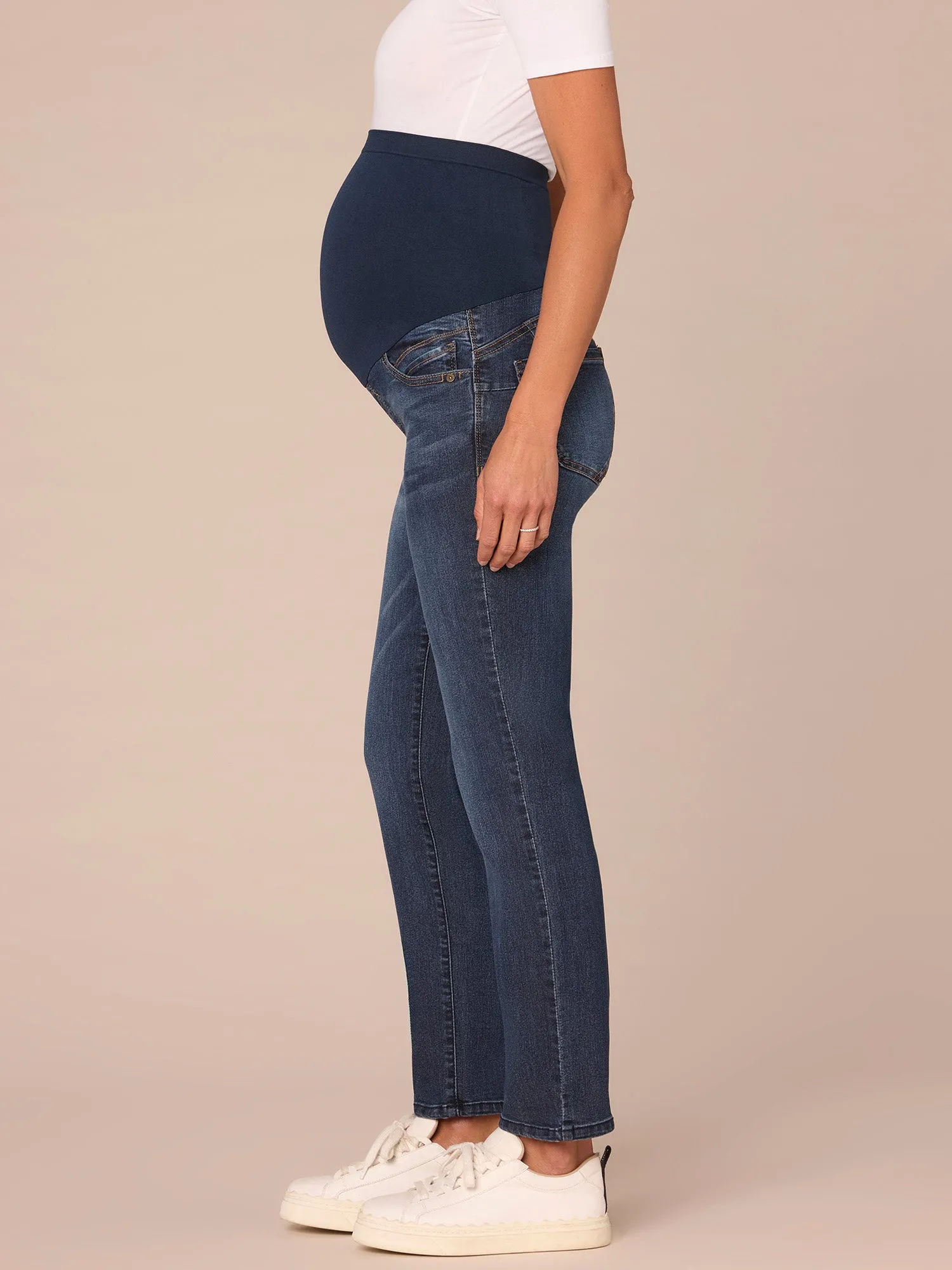 "Ab"solution Indigo Maternity Straight Leg Baby Bump Jeans