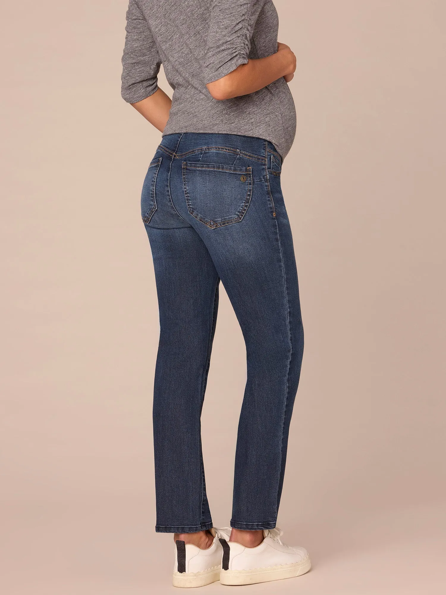 "Ab"solution Indigo Maternity Straight Leg Baby Bump Jeans