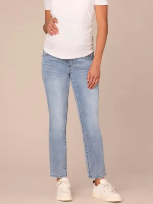 "Ab"solution Light Blue Maternity Straight Leg Baby Bump Jeans