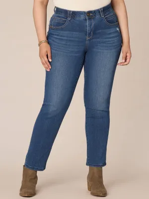 "Ab"solution Mid-Rise Plus Size Straight Leg Jeans