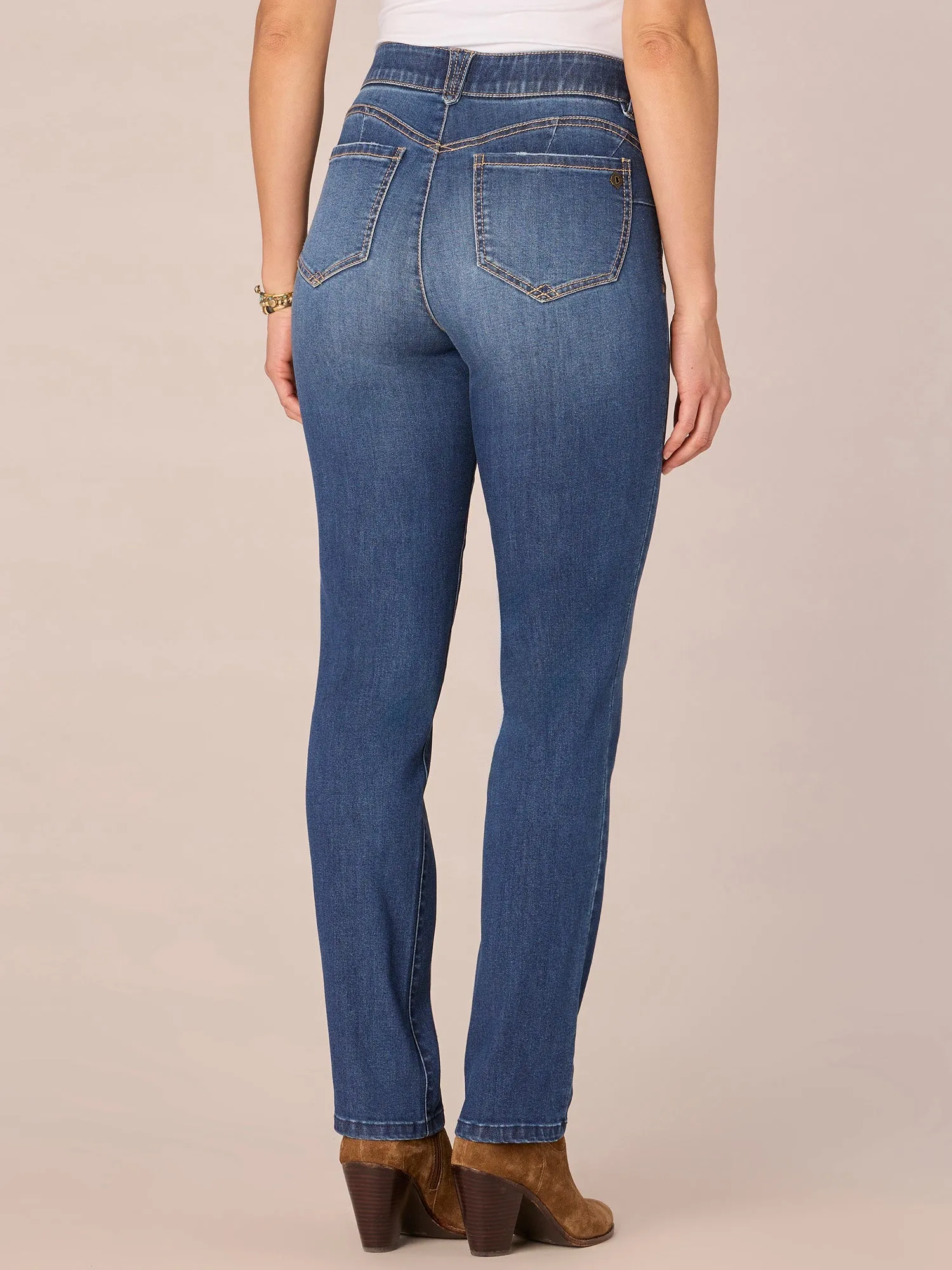 "Ab"solution Mid-Rise Straight Leg Tall Jeans