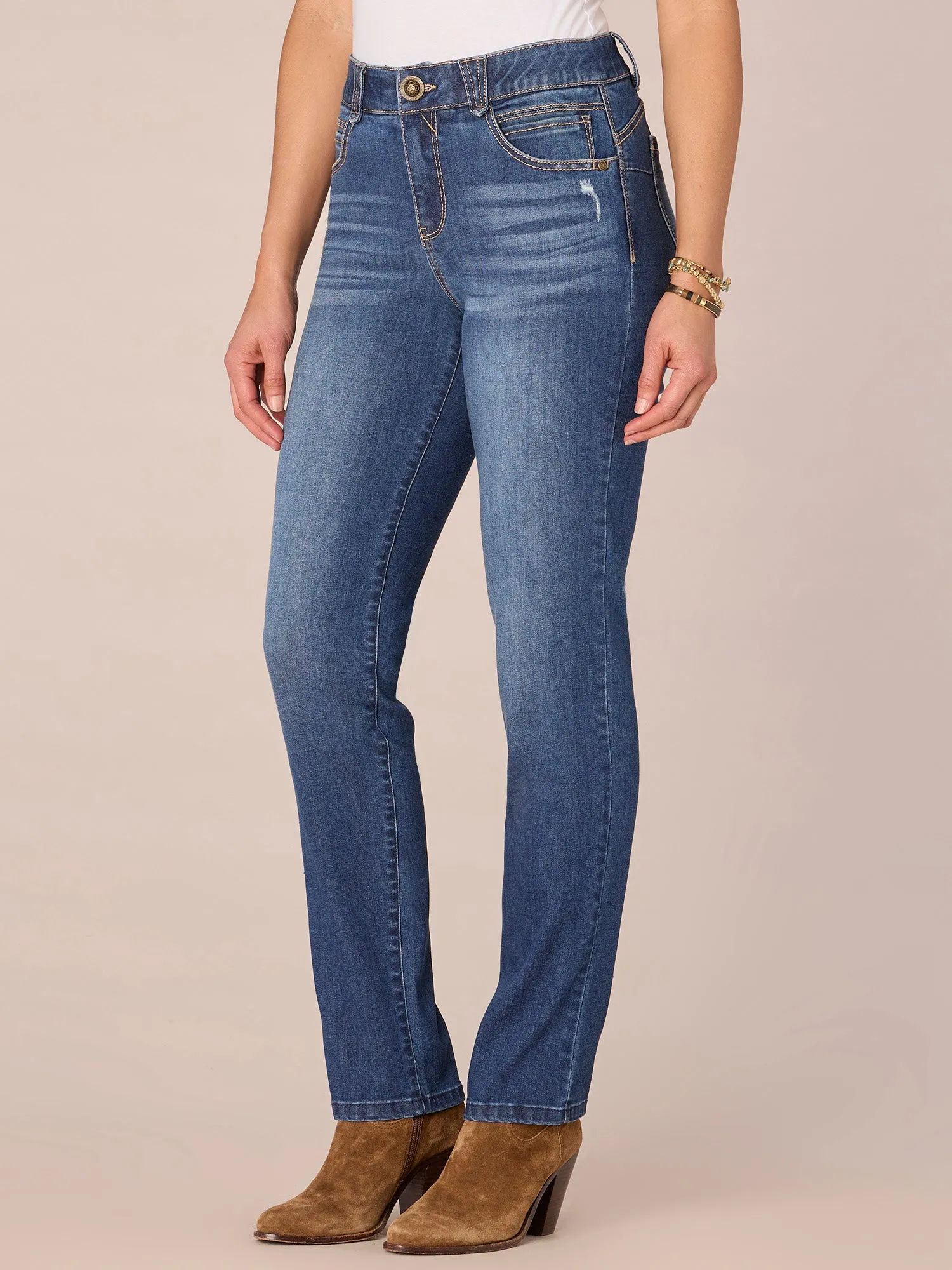 "Ab"solution Mid-Rise Straight Leg Tall Jeans
