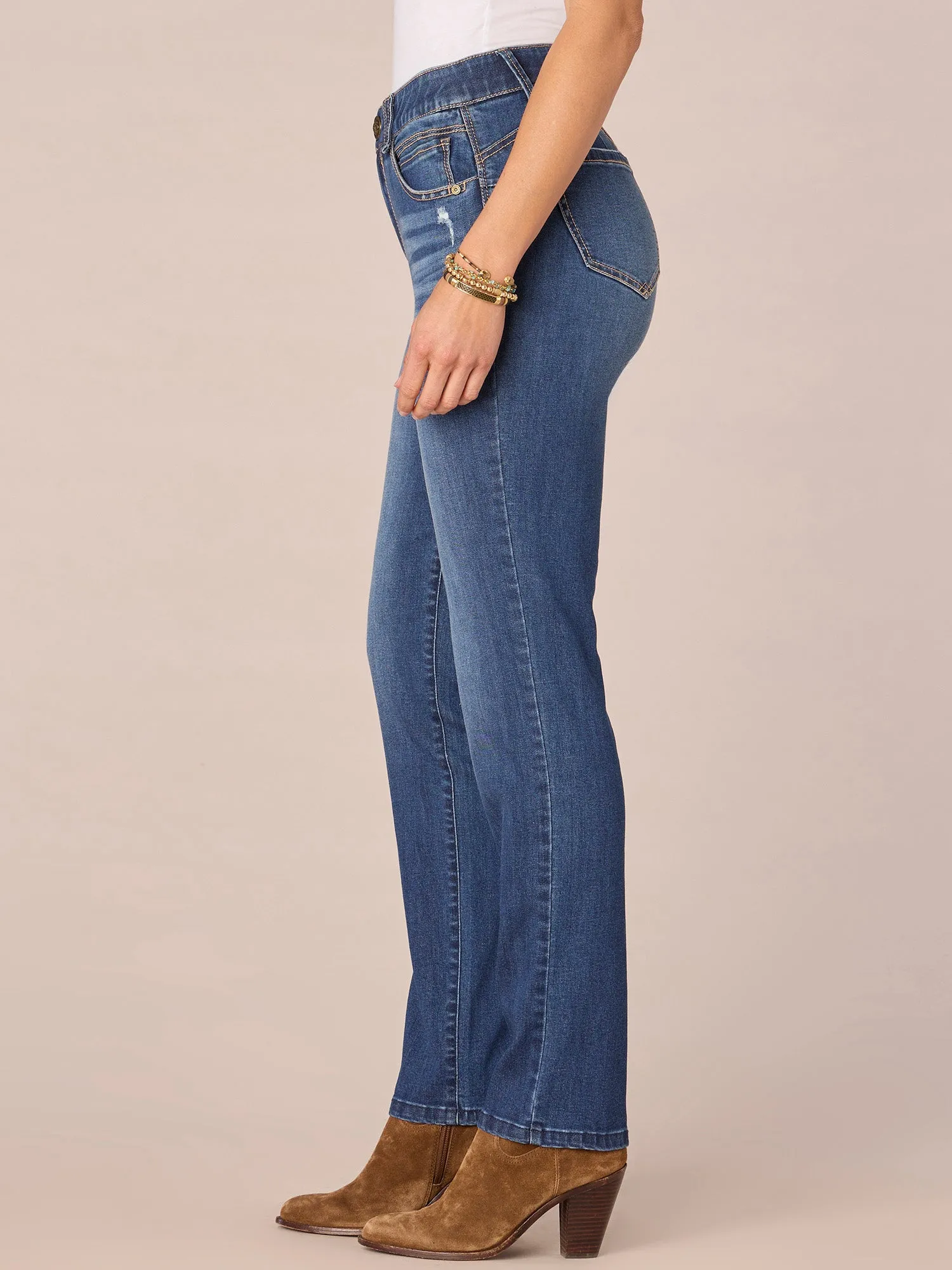 "Ab"solution Mid-Rise Straight Leg Tall Jeans