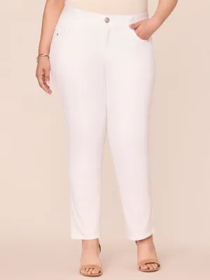 "Ab"solution® Optic White Plus Straight Leg Jeans