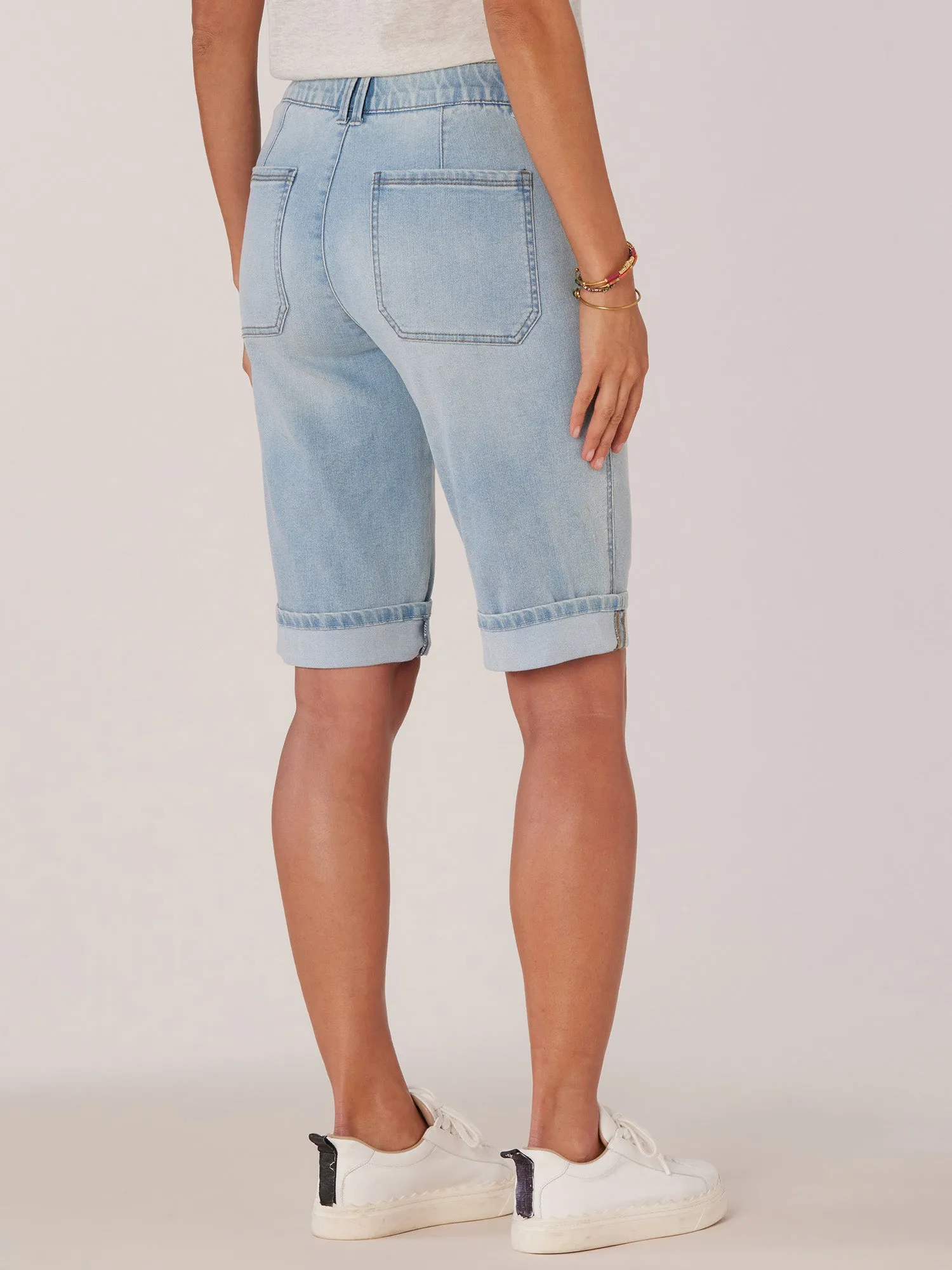 "Ab"solution Petite High Rise Repreve Bermuda Short with Cuffed Hem