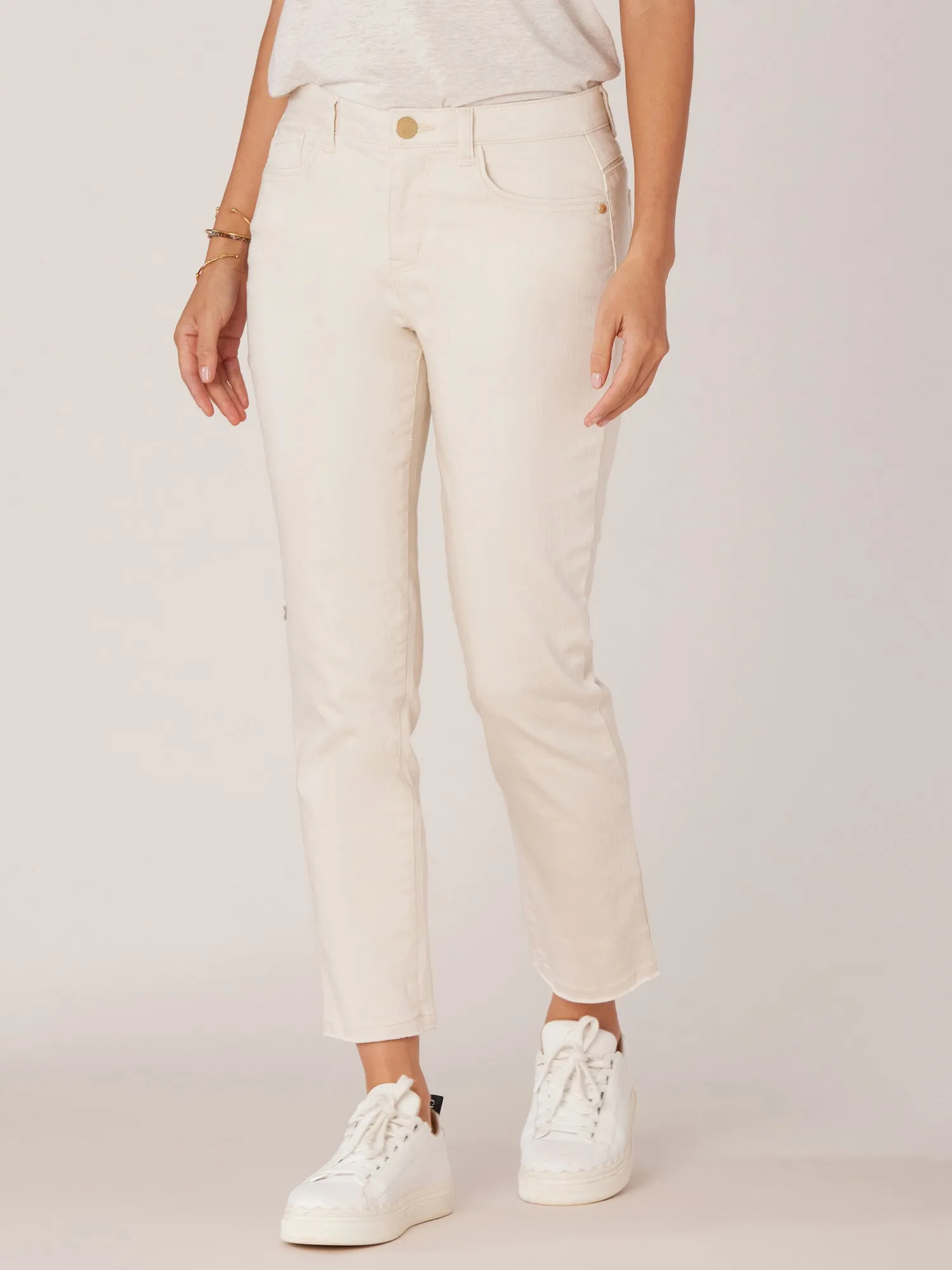 "Ab"solution Petite Slim Straight Jean with Cascading "D" Pockets
