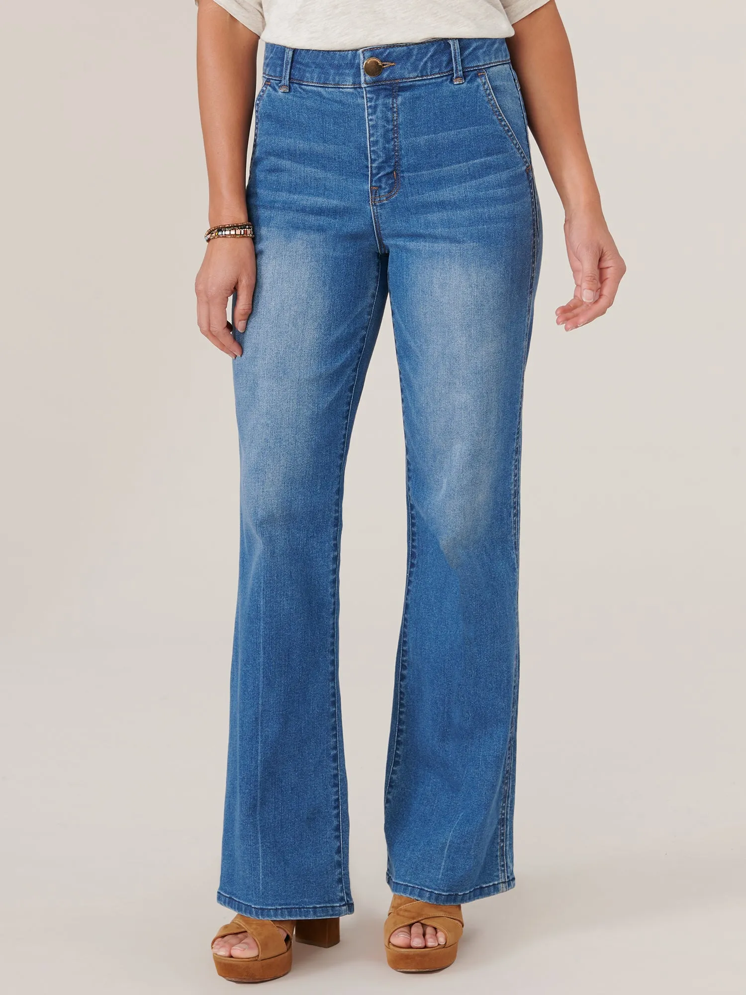 "Ab"solution Skyrise Double Side Seam Bootcut Petite Jeans