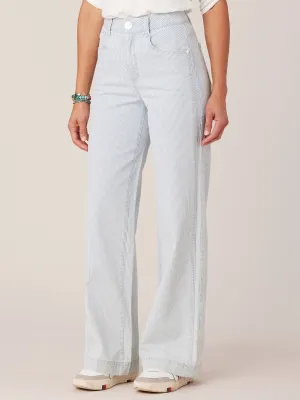 "Ab"solution Skyrise Double Side Seam Wide Leg Petite Jeans