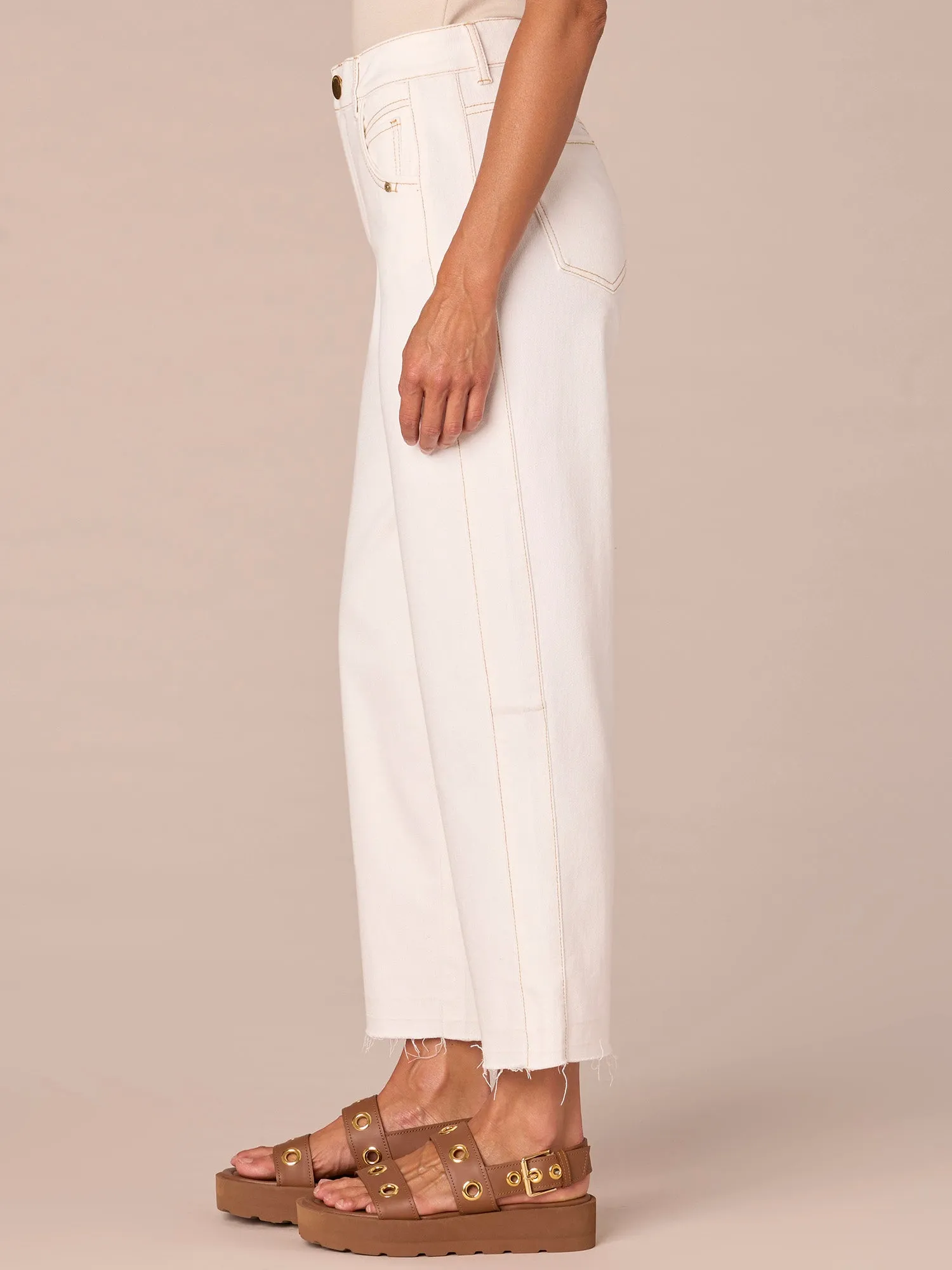 "Ab"solution Skyrise Relaxed Straight Leg Jeans with Released Fray Hem