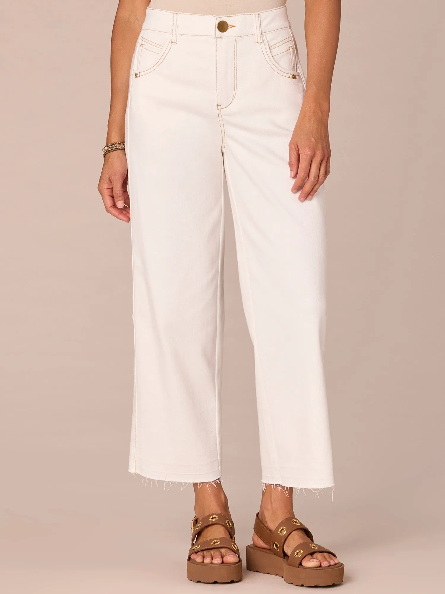 "Ab"solution Skyrise Relaxed Straight Leg Jeans with Released Fray Hem
