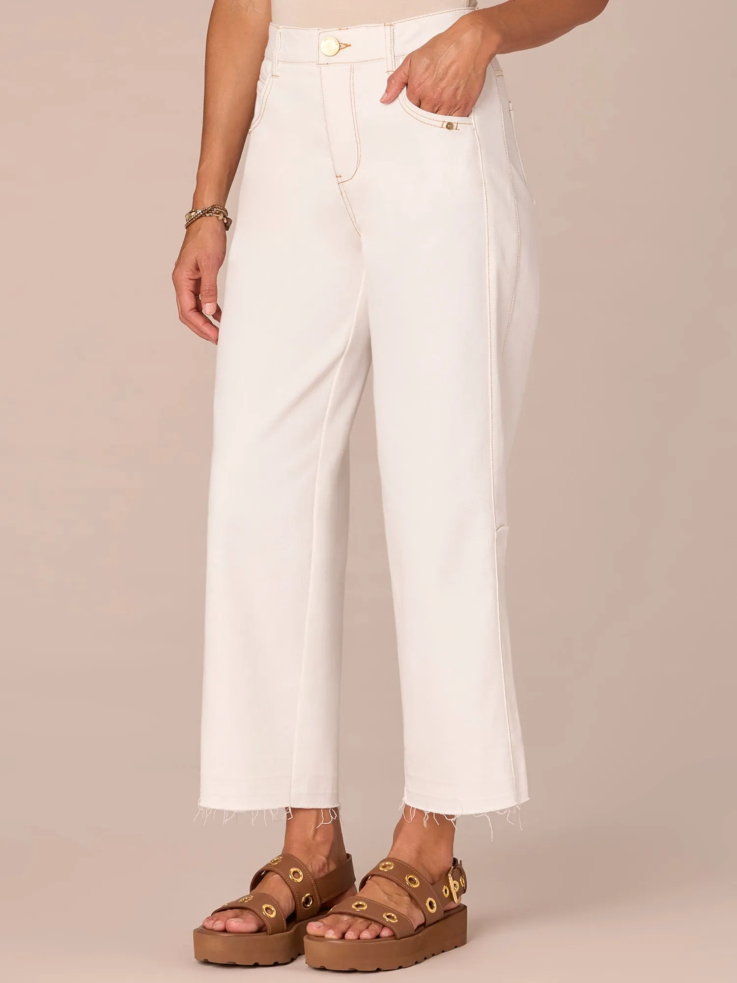 "Ab"solution Skyrise Relaxed Straight Leg Jeans with Released Fray Hem