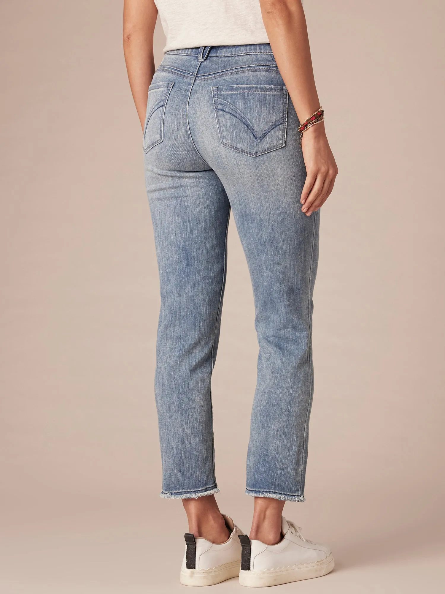 "Ab"solution Slim Straight Jean with Cascading "D" Back Pocket