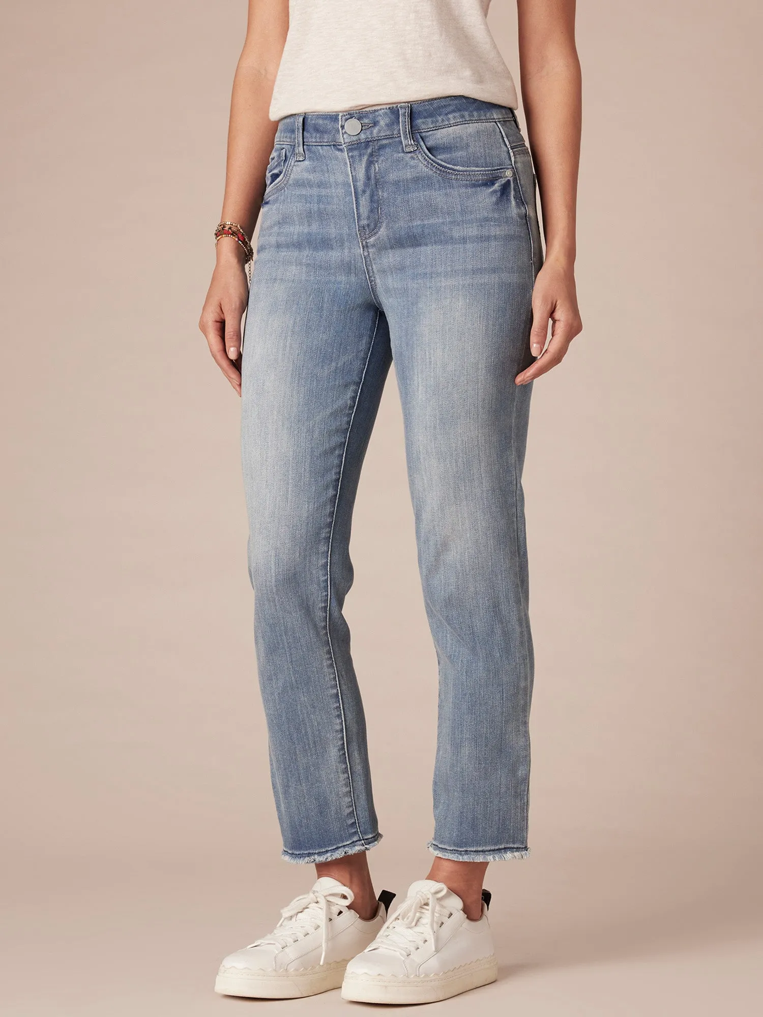 "Ab"solution Slim Straight Jean with Cascading "D" Back Pocket