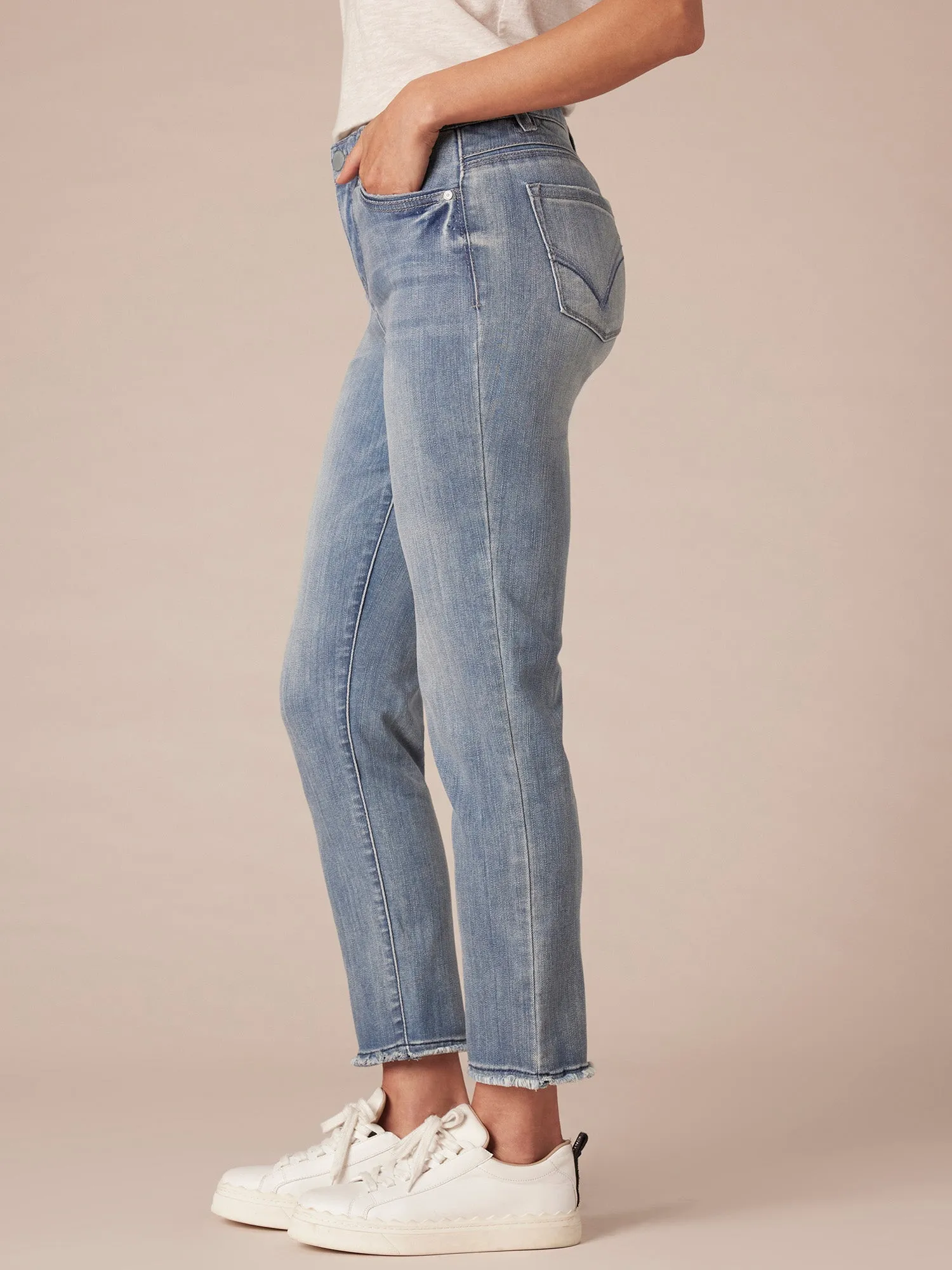"Ab"solution Slim Straight Jean with Cascading "D" Back Pocket