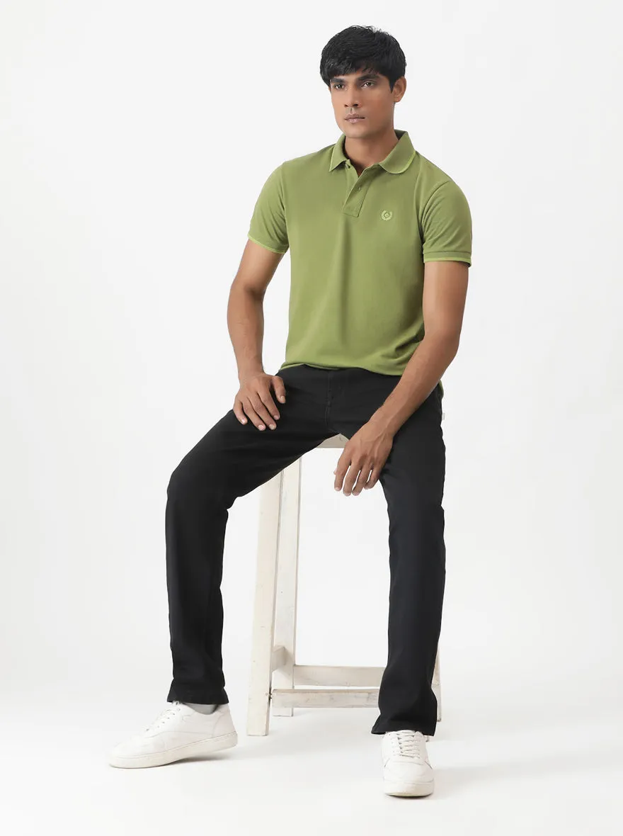 Raw Black Washed Straight Fit Jeans | Greenfibre