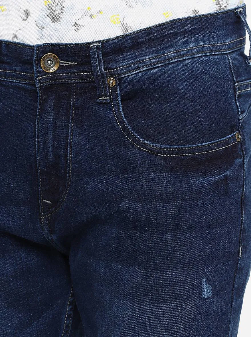 Raw Blue Washed Slim Fit Jeans | JadeBlue