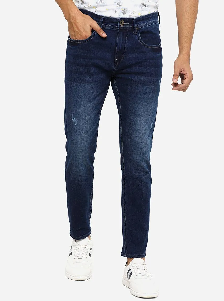 Raw Blue Washed Slim Fit Jeans | JadeBlue