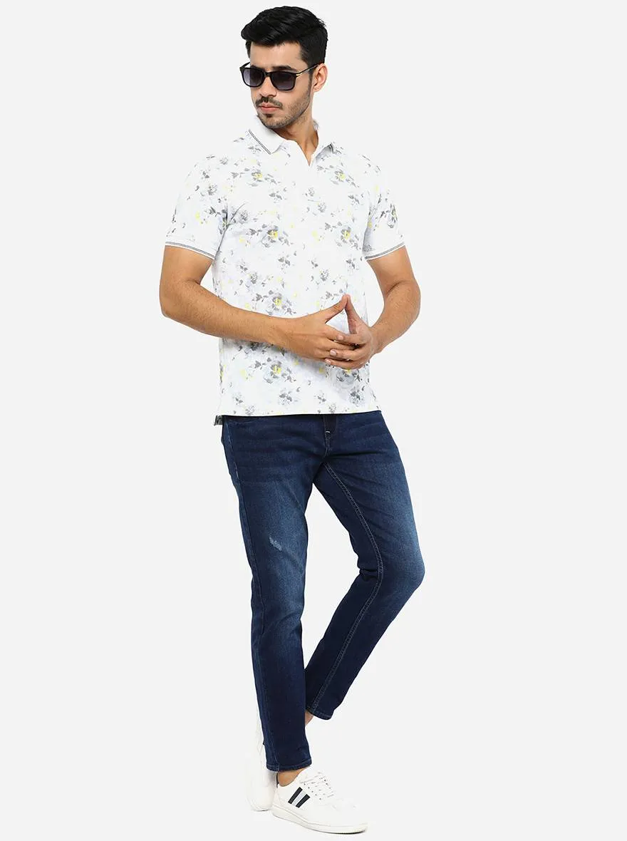 Raw Blue Washed Slim Fit Jeans | JadeBlue
