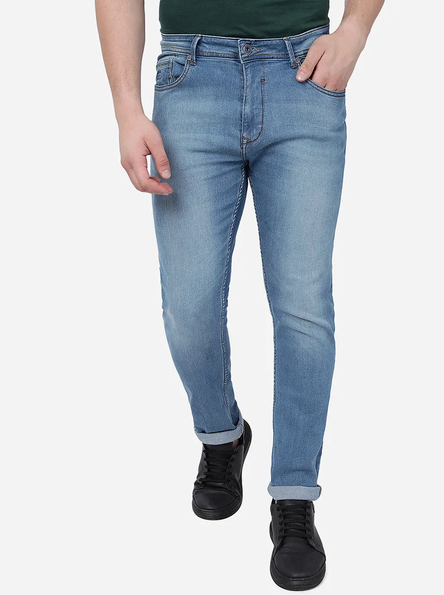 River Blue Washed Straight Fit Jeans | JadeBlue