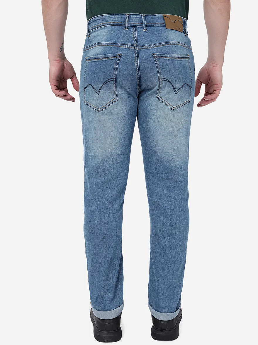 River Blue Washed Straight Fit Jeans | JadeBlue