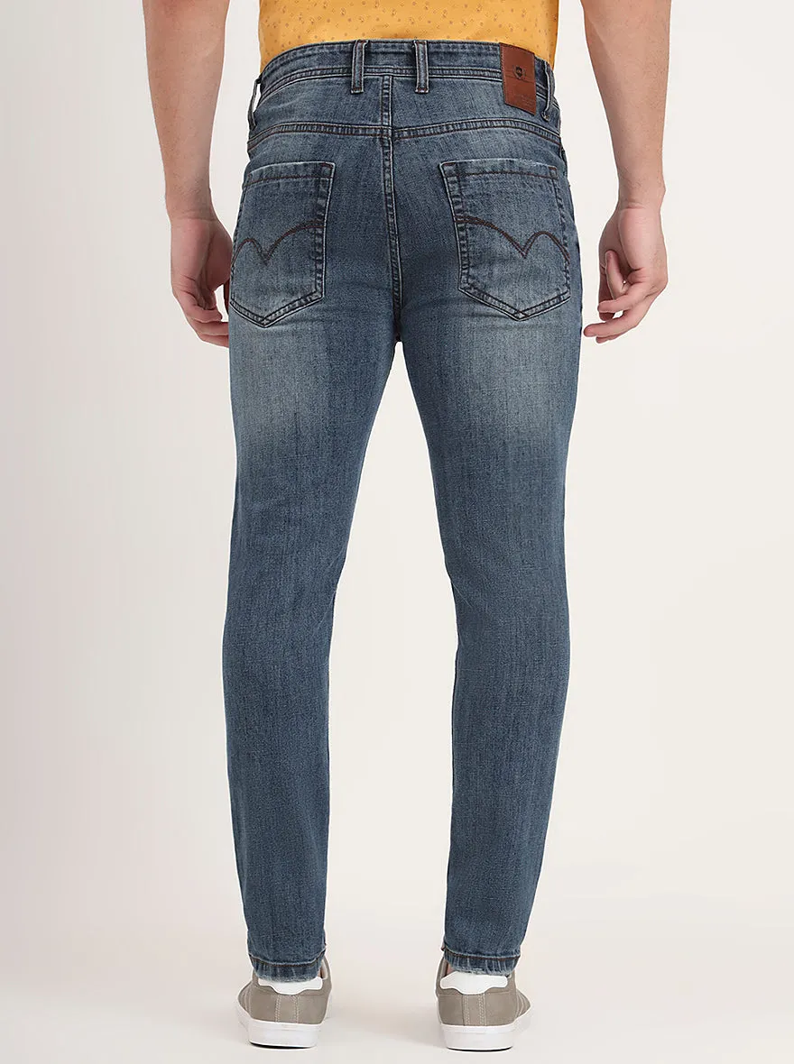 Sky Blue Washed Slim Fit Jeans | JadeBlue