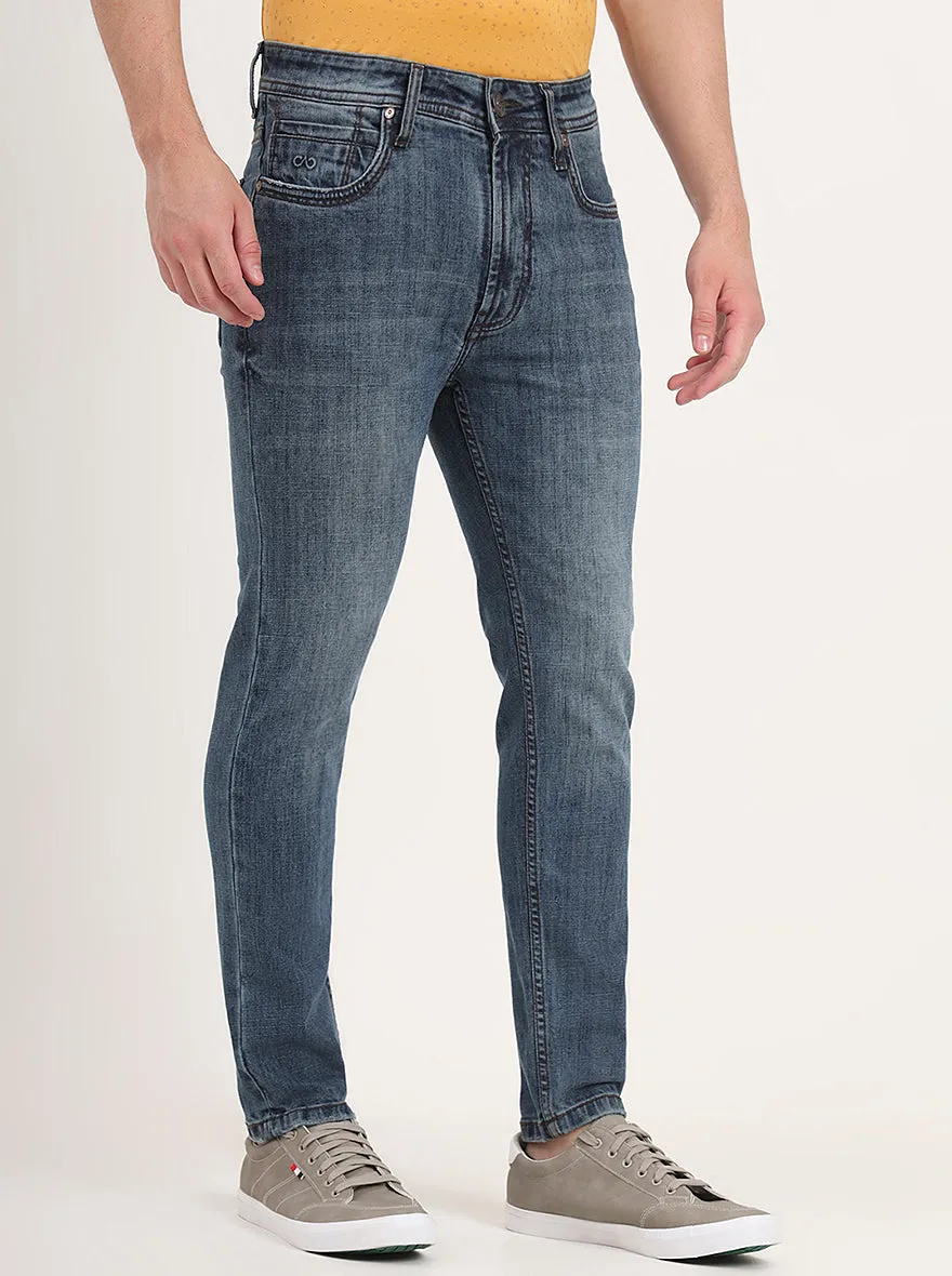 Sky Blue Washed Slim Fit Jeans | JadeBlue