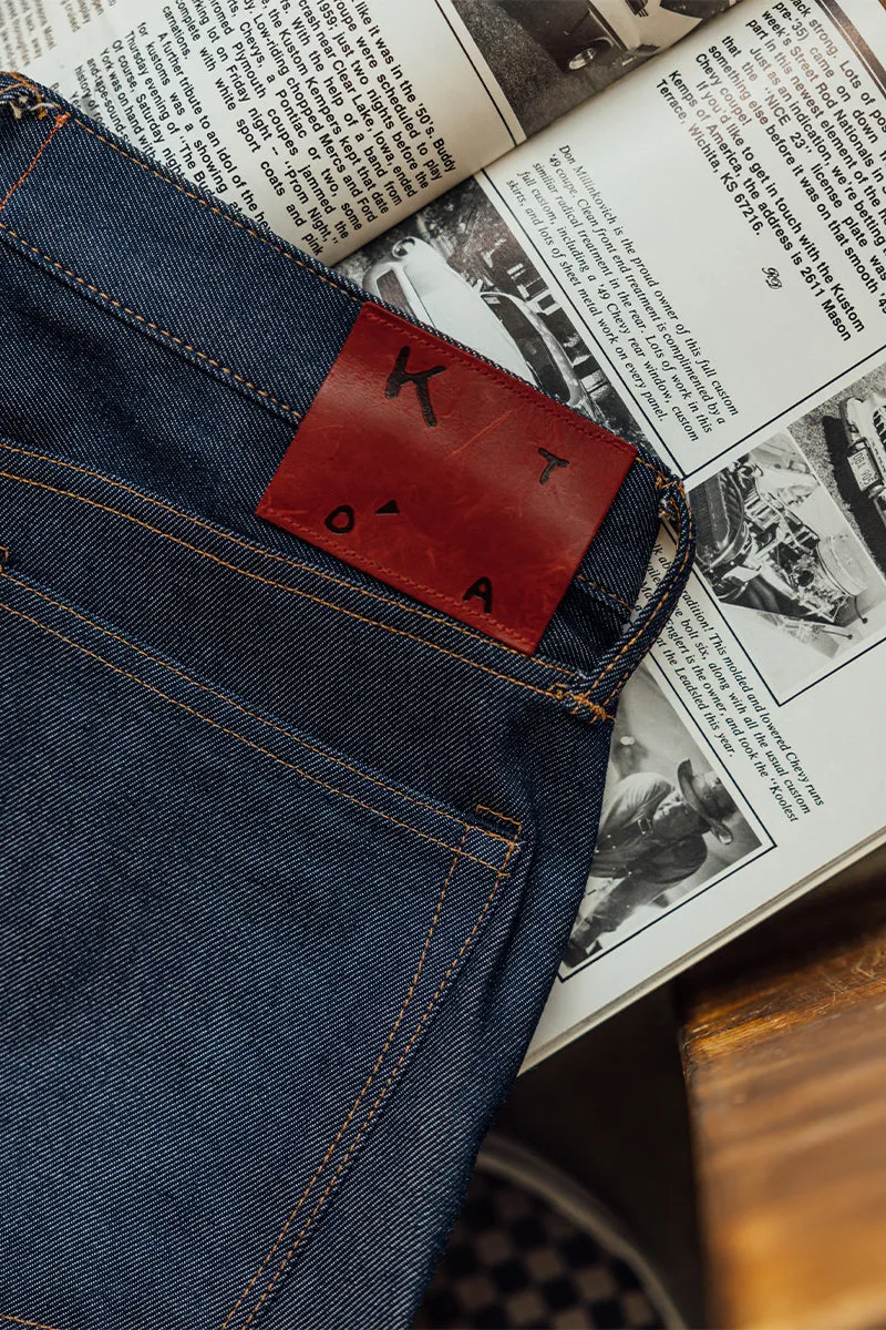 The Barrel Classic Straight Natural Slub Indigo - Raw 12.5oz Selvedge