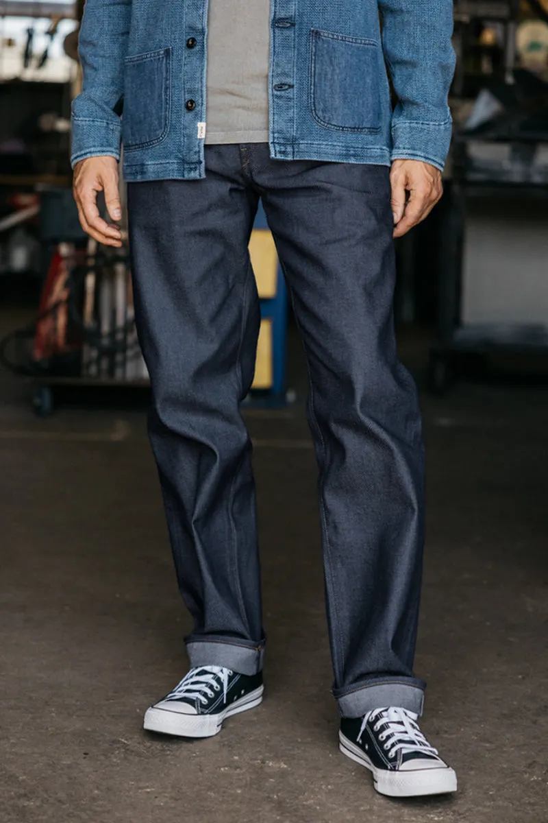 The Barrel Classic Straight Natural Slub Indigo - Raw 12.5oz Selvedge