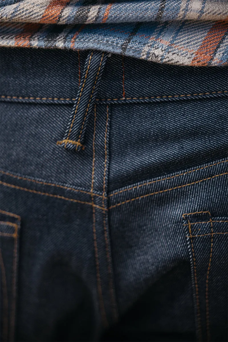 The Barrel Classic Straight Natural Slub Indigo - Raw 12.5oz Selvedge
