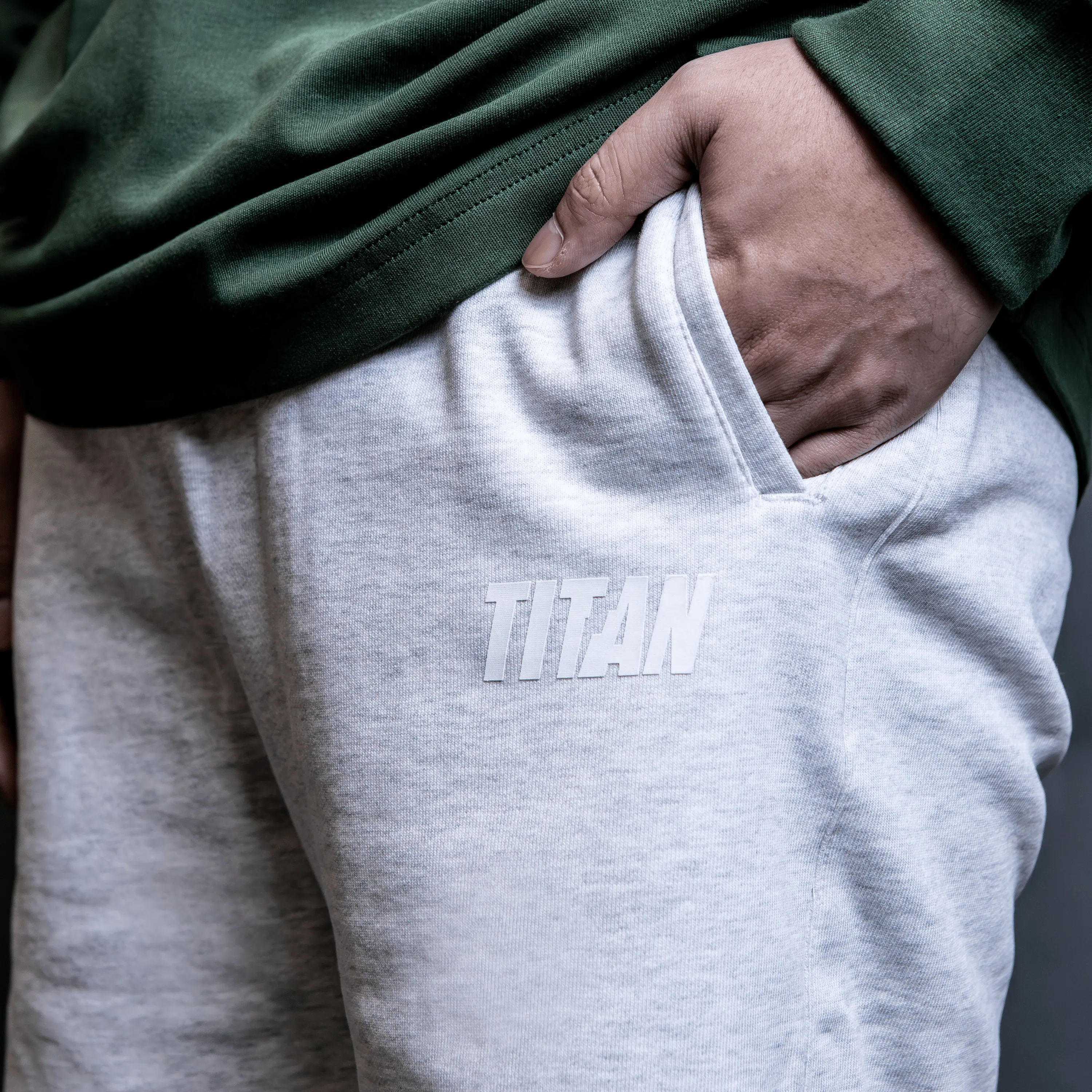 Titan Essentials Strike Logo Shorts - Grey