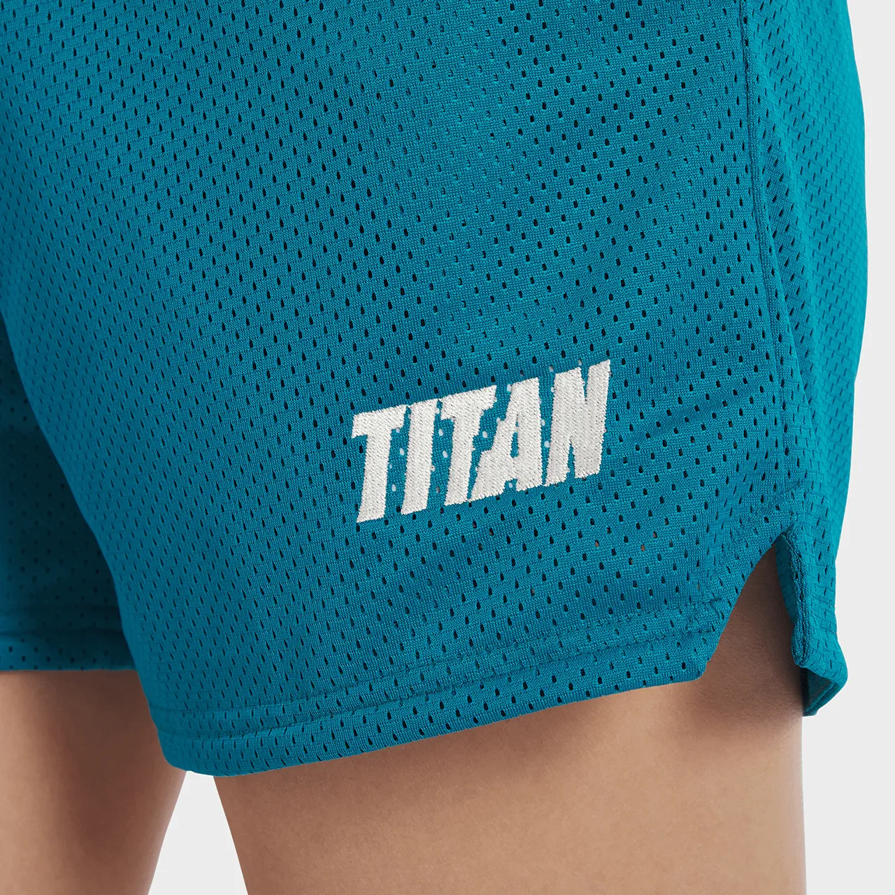 Titan Hoops Talk Strike Logo Women's Performance Shorts - Seagreen