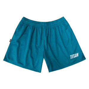 Titan Hoops Talk Strike Logo Women's Performance Shorts - Seagreen